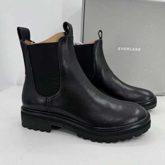 Everlane The Lug Chelsea Boot in Black size 8 Women's Leather Ankle Chunky Sole - Picture 6 of 16